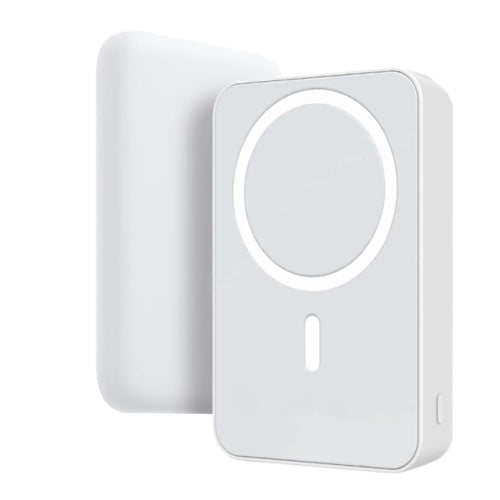 5000Mah Magnetic Wireless Portable Charger Power Bank, White