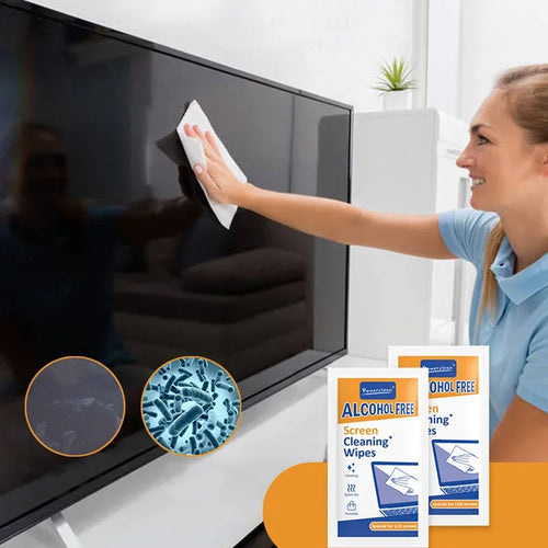 40 Pack PC Cleaners Wipes - Dry and Wet Screen Cleaning Cloths for Cars, Phones, Tablets, Laptops, Tvs and Monitors