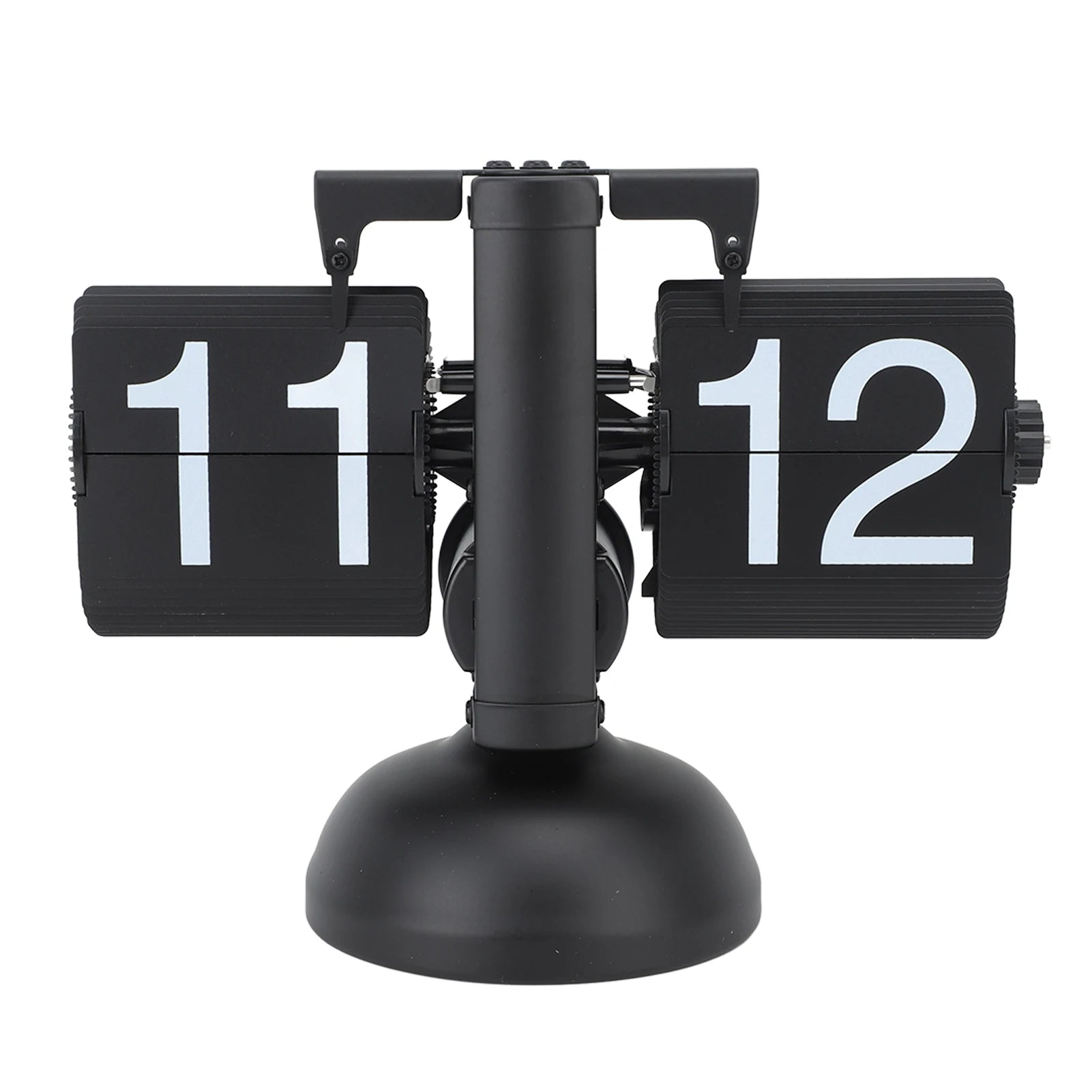 Flip Clock 24 Hours Large Number Battery Powered 304 Stainless Steel Electronic Tabletop Retro Flip Clock for Home Room Office